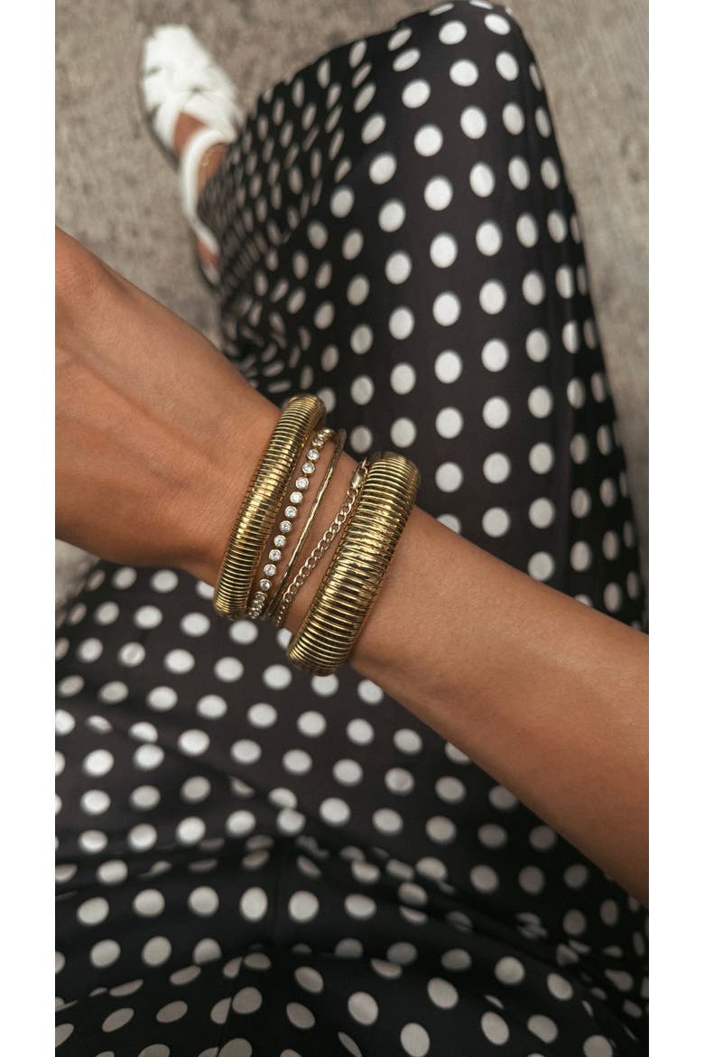 Costa Thick Bracelet, Alternate, color, Gold