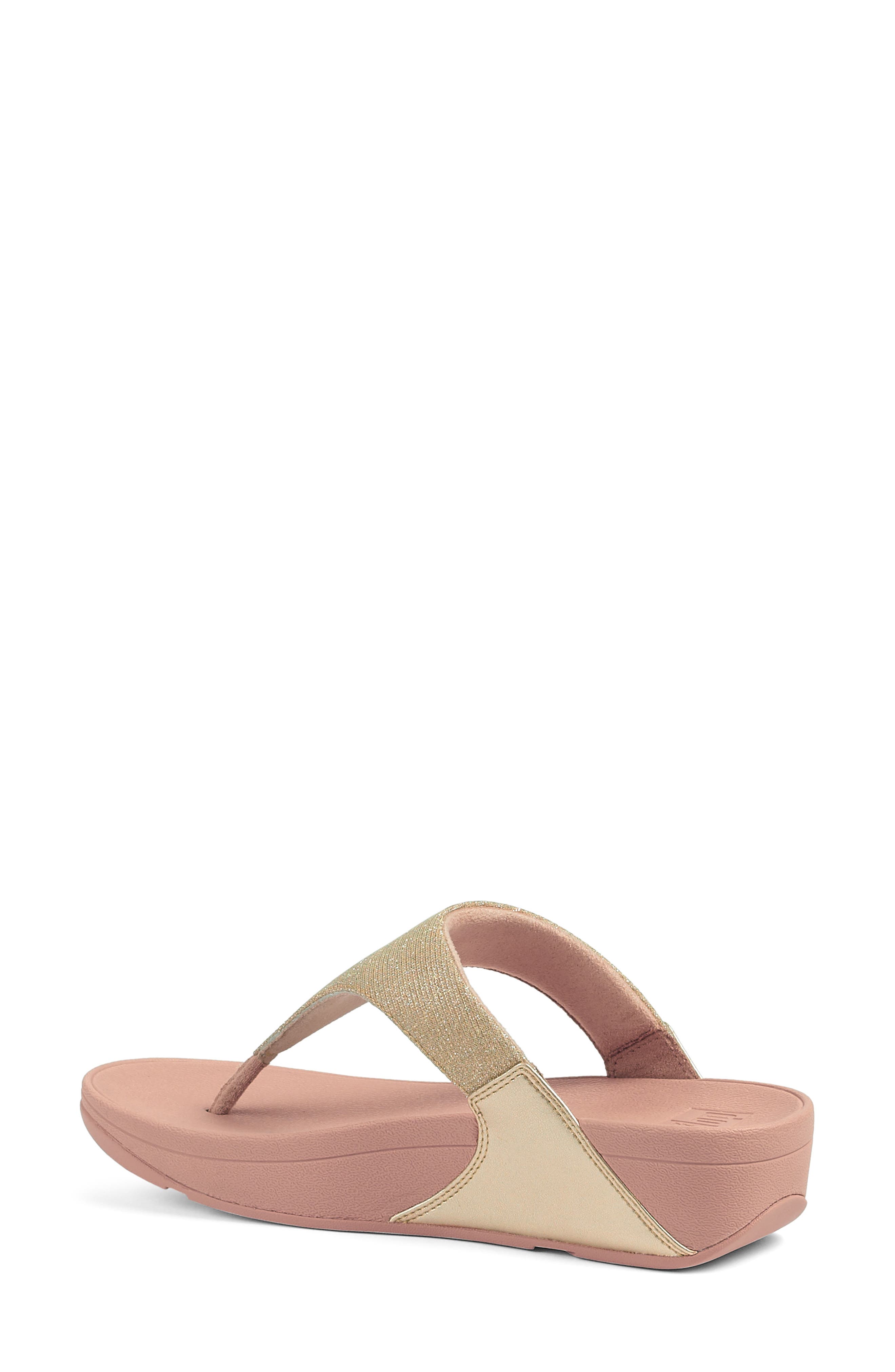 Lulu Shimmerlux Flip Flop, Alternate, color, PLATINO