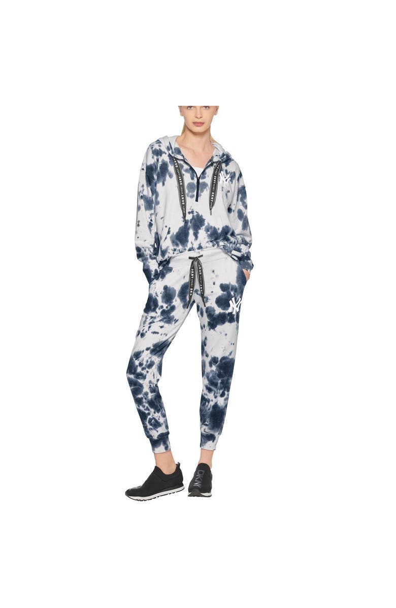 DKNY SPORT Women's DKNY Sport White/Navy New York Yankees Melody Tie-Dye Jogger Pants, Alternate, color, 