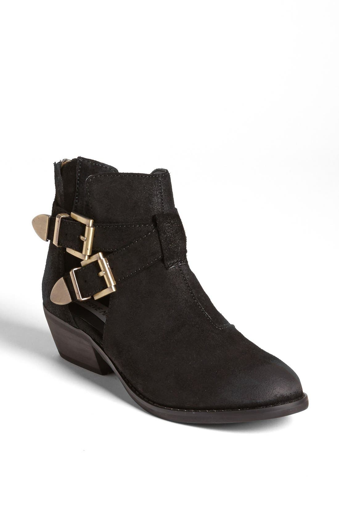 'Cinch' Bootie, Main, color, BLACK SUEDE