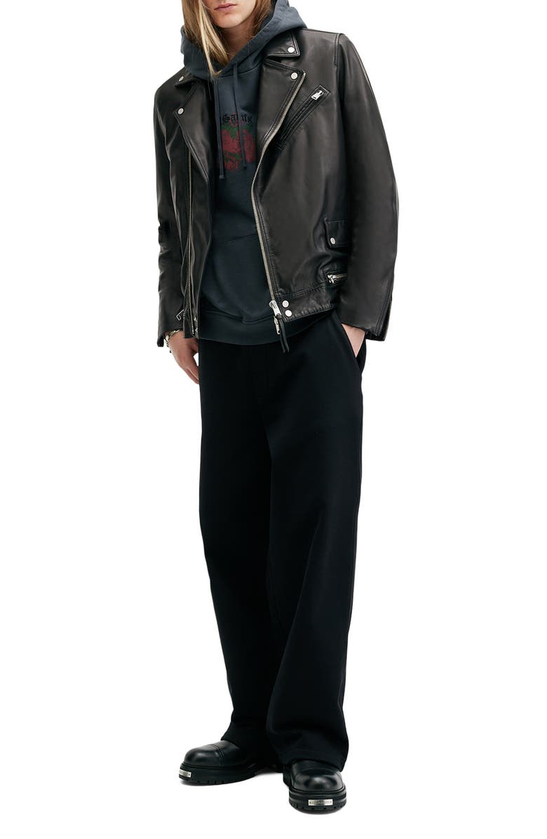 AllSaints Clay Leather Biker Jacket, Alternate, color,