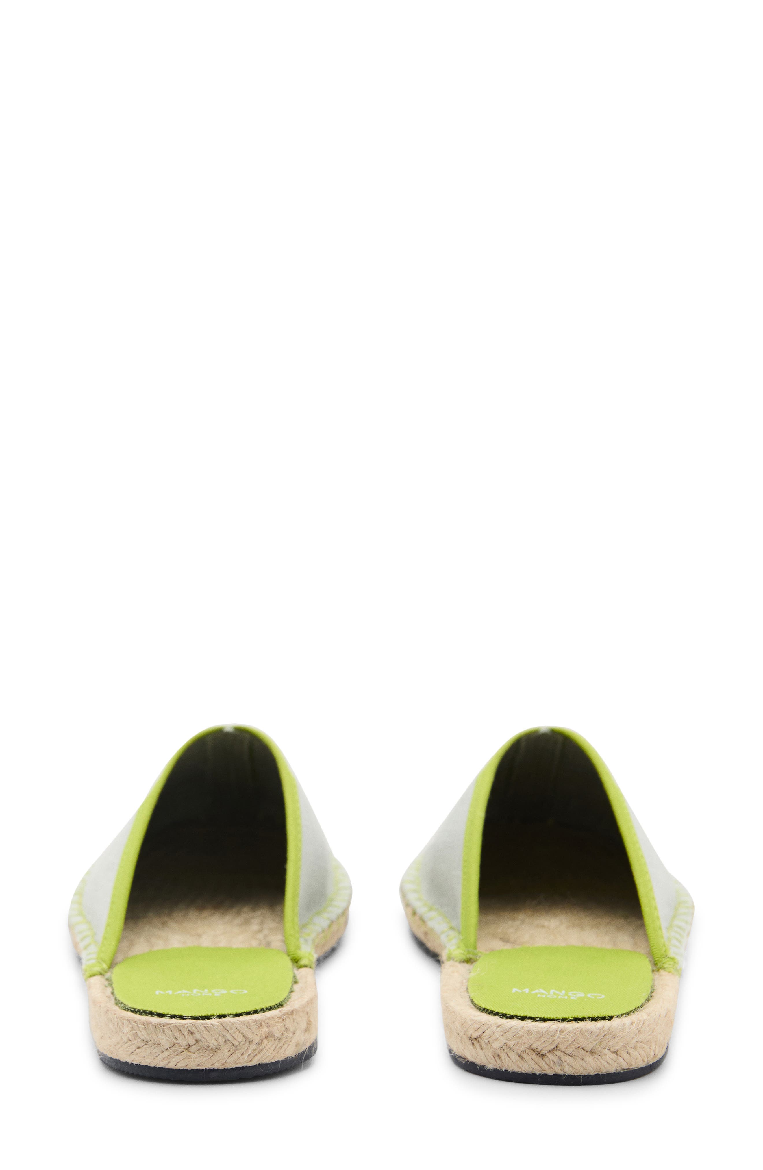 MANGO Jute Sole Mule, Alternate, color, Pastel Green