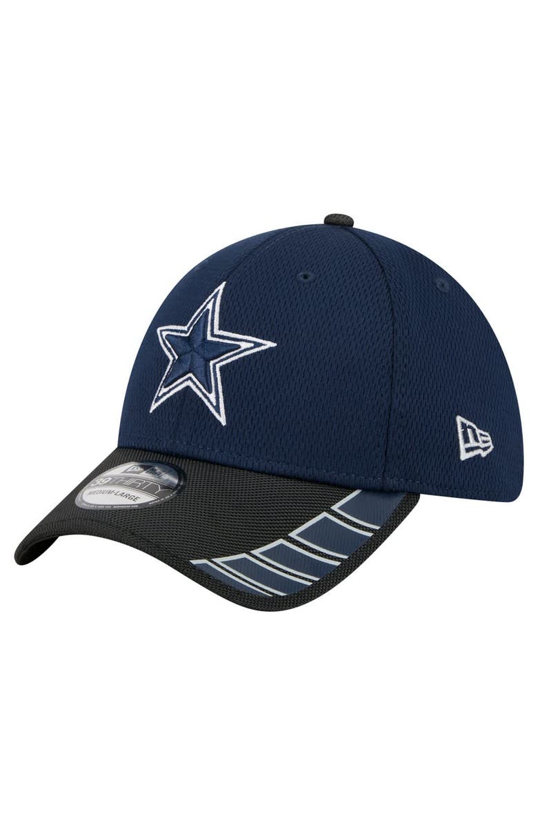 New Era Men's New Era Navy/Black Dallas Cowboys Visor Hit 39THIRTY Flex Hat, Main, color, Navy