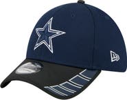 New Era Men's New Era Navy/Black Dallas Cowboys Visor Hit 39THIRTY Flex Hat