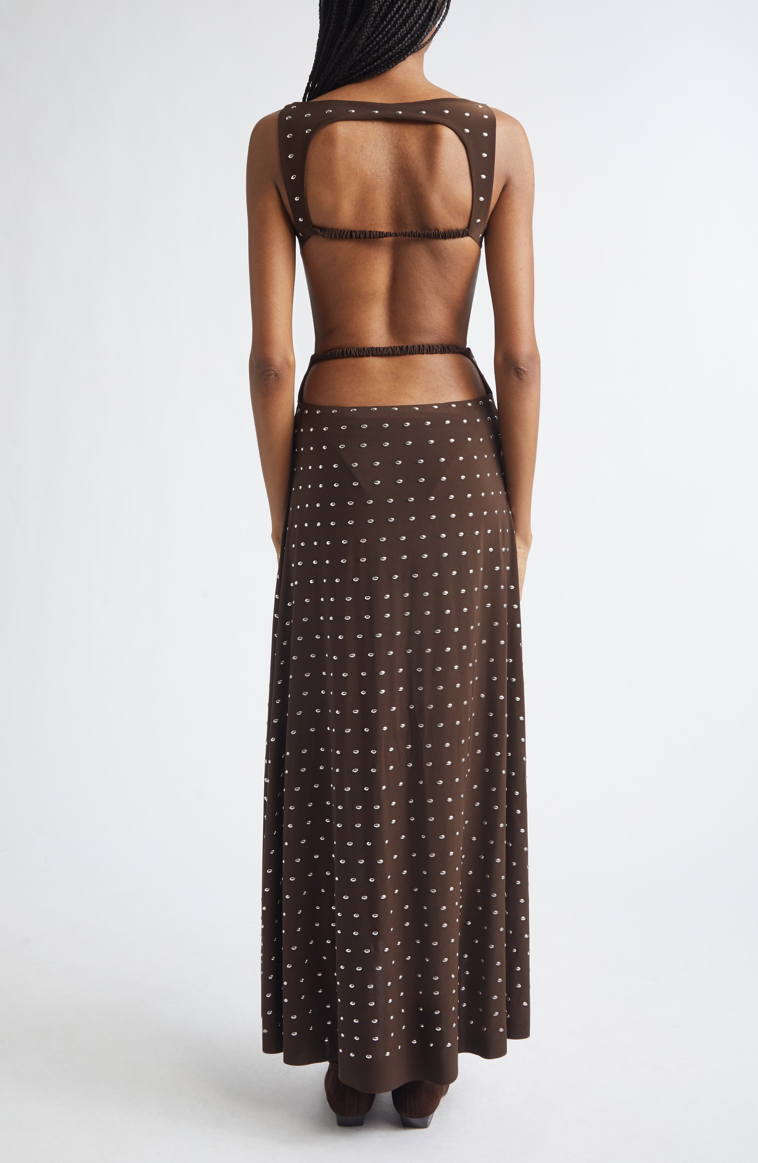 Grace Studded Open Back Jersey Dress - image 2