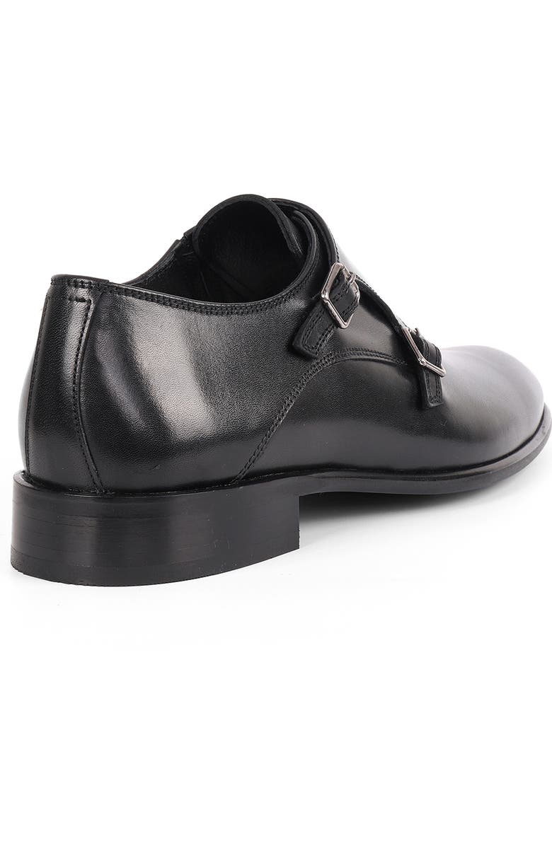 VELLAPAIS Nemo Double Monk Strap Leather Loafer, Alternate, color, Black