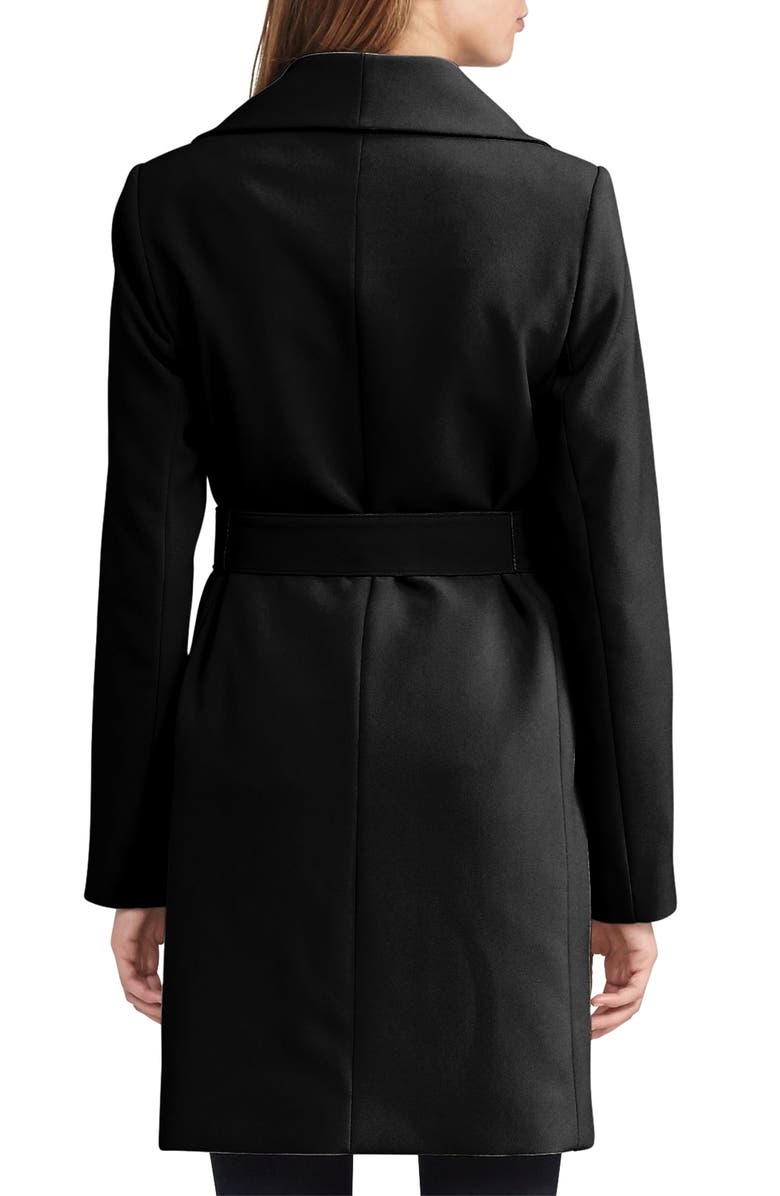 Lauren Ralph Lauren Belted Crepe Wrap Coat, Alternate, color,