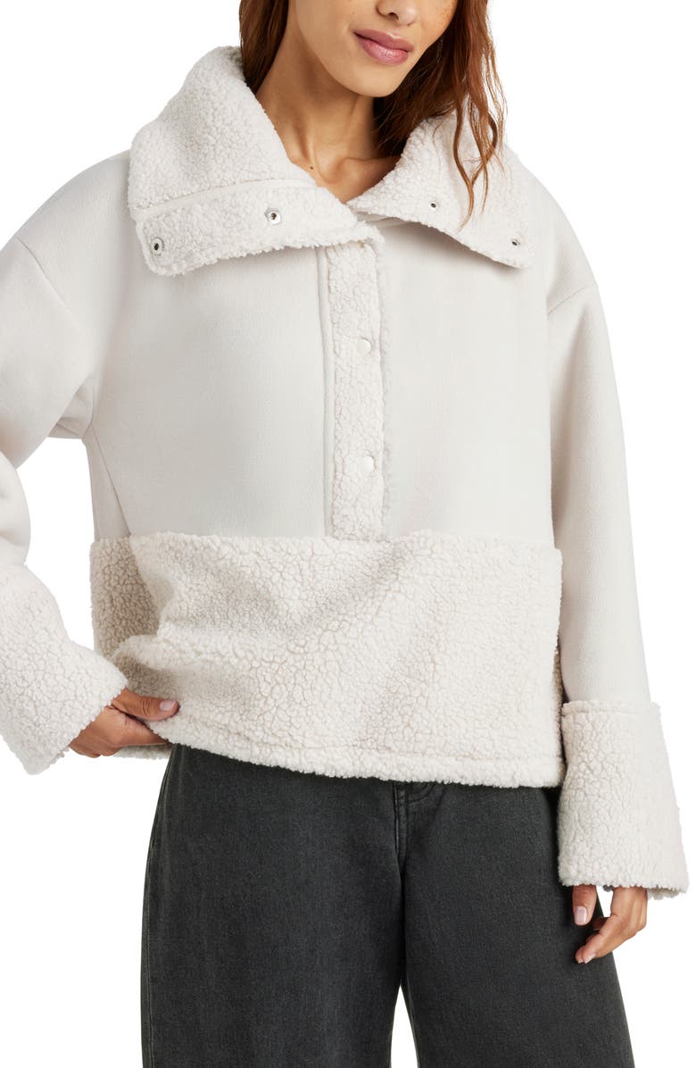 Splendid Sienna Teddy Pullover, Alternate, color, Ice