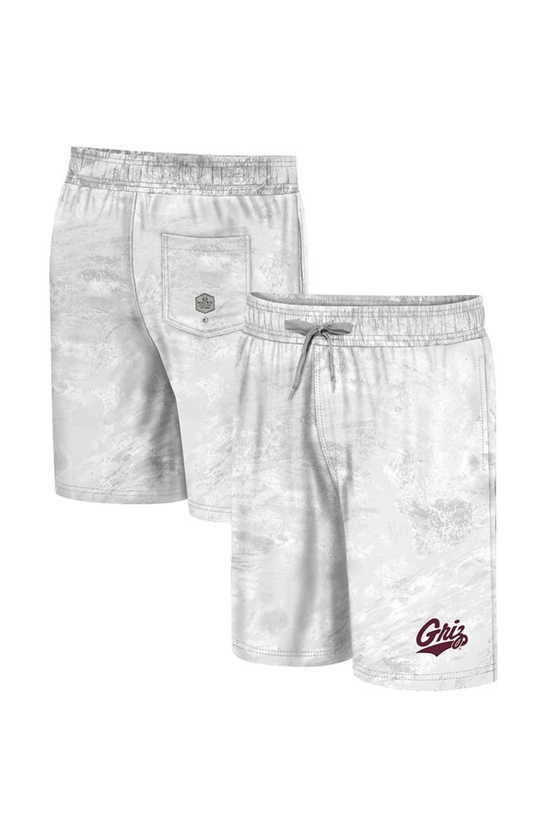 COLOSSEUM Men's Colosseum White Montana Grizzlies Realtree Aspect Ohana Swim Shorts, Main, color, 