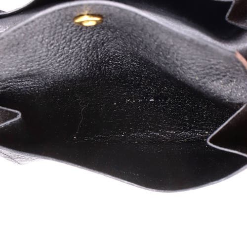 Pre-owned Hermes  Hermes Bearn Wallet Chevre Mysore Compact In Black