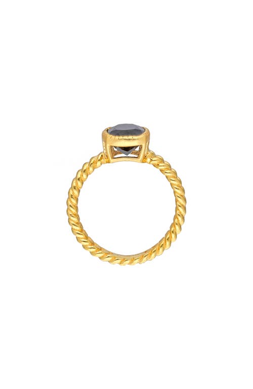 Ys Gems Black Onyx Ring In Black