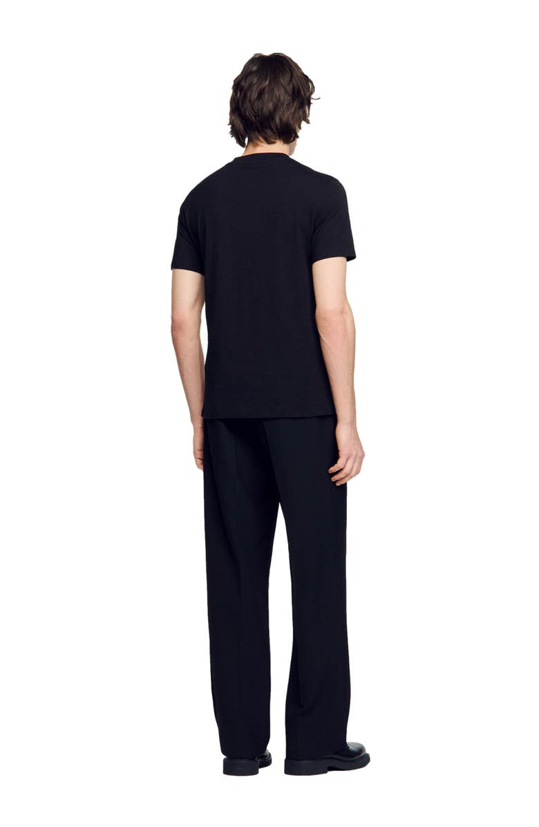 SANDRO Short-sleeved T-shirt, Alternate, color, Black