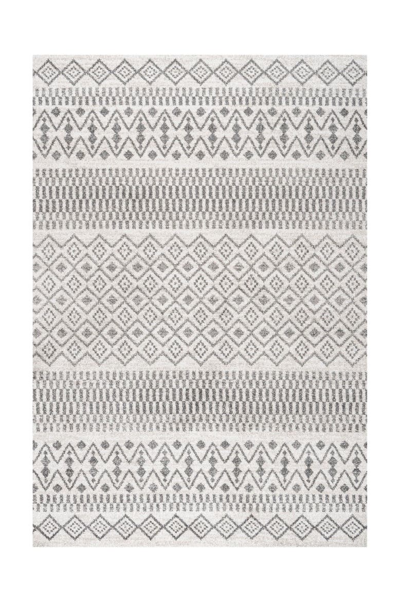 Ifrane Berber Geometric Stripe Area Rug, Main, color, Cream/Gray
