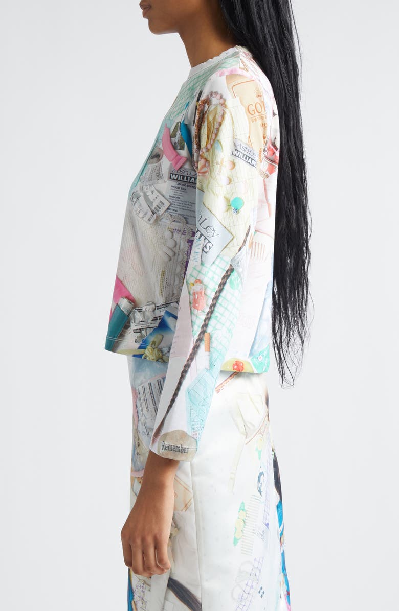 Ashley Williams Treasures Print Long Sleeve T-Shirt, Alternate, color, White Multi