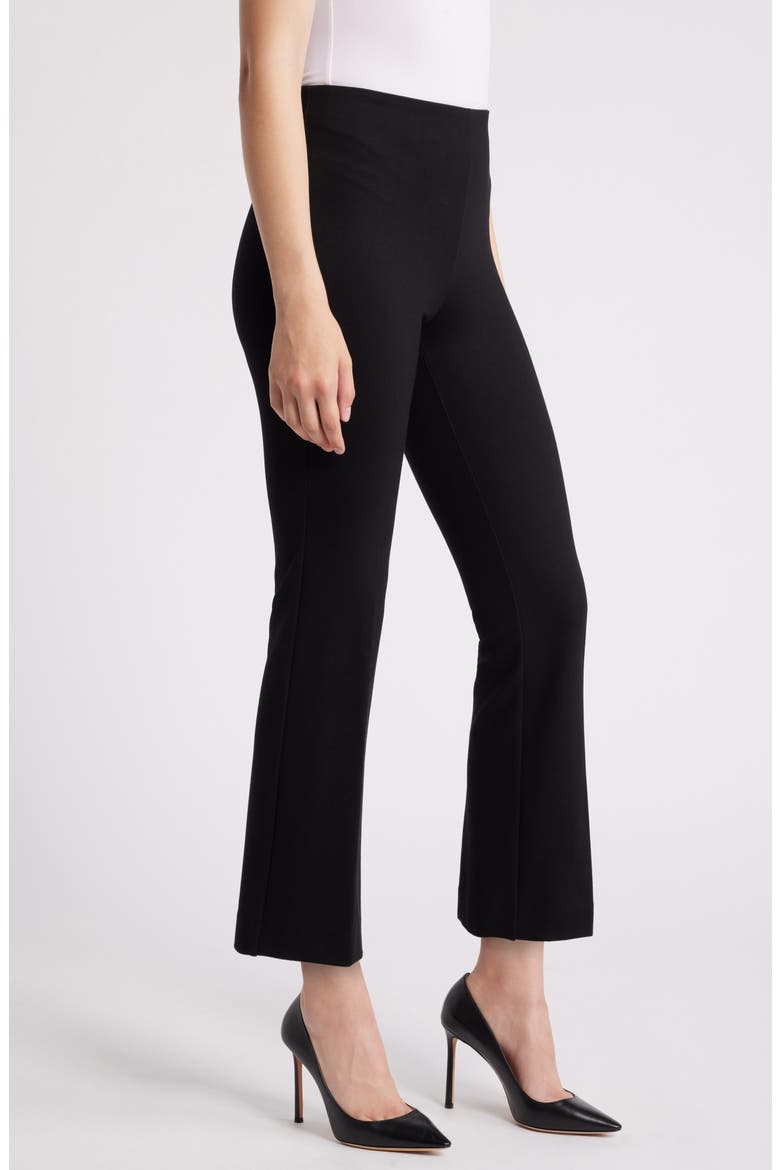 Hollywood Waist Pull-On Kick Flare Pants, Alternate, color, ANNE BLACK