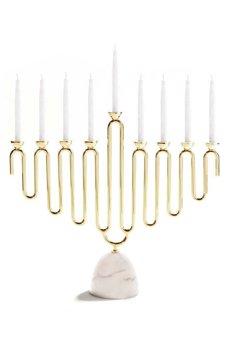 ANNA New York Coluna Menorah, Main, color, White And Gold