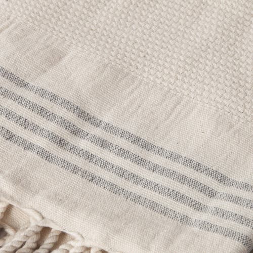 Olive And Linen Olive & Linen Whisper Weight Natural Turkish Hand Towel In Brown
