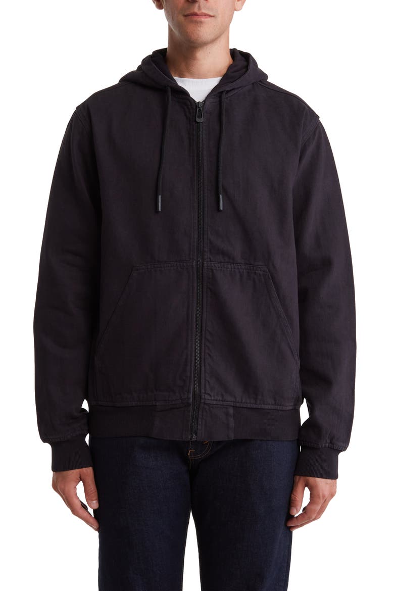 Tito Denim Zip Jacket, Alternate, color, BLACK