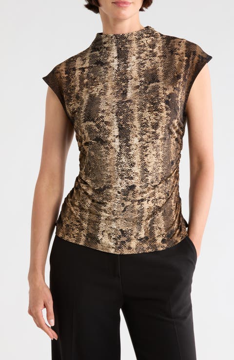 Funnel Neck Jersey Top