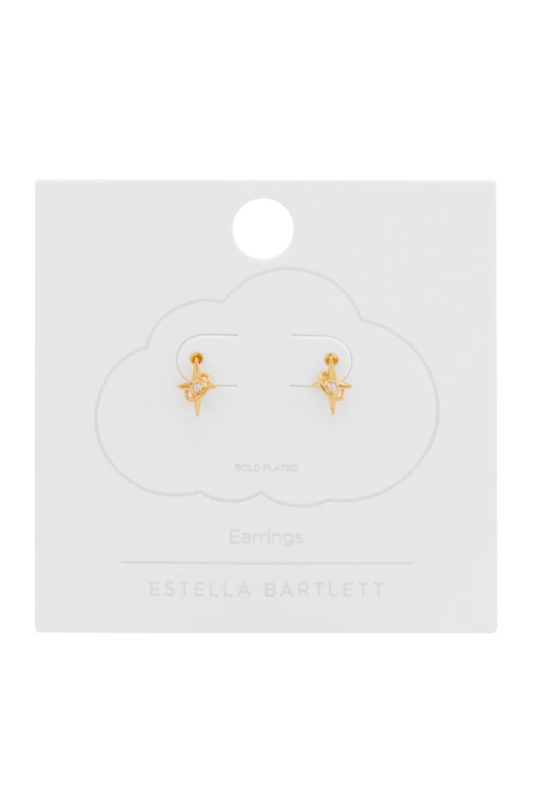 North Star Stud Earrings, Alternate, color, GOLD PLATED