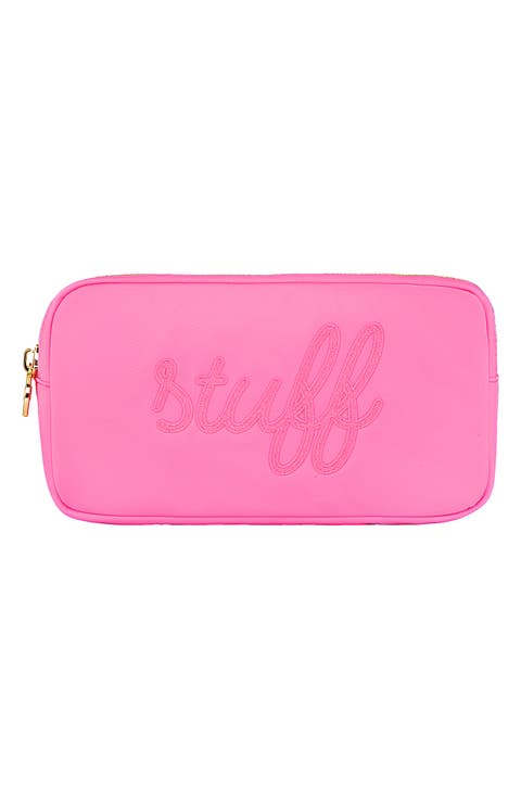 Small Stuff Embroidered Nylon Pouch