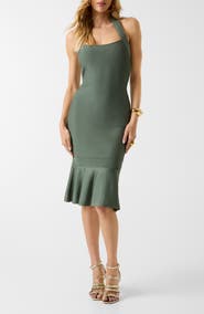 Marciano Jenny Rib Halter Midi Dress