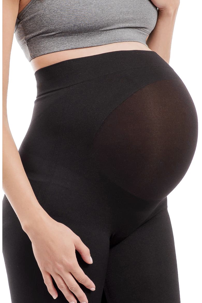 Everyday Maternity Belly Support Leggings, Alternate, color, BLACK