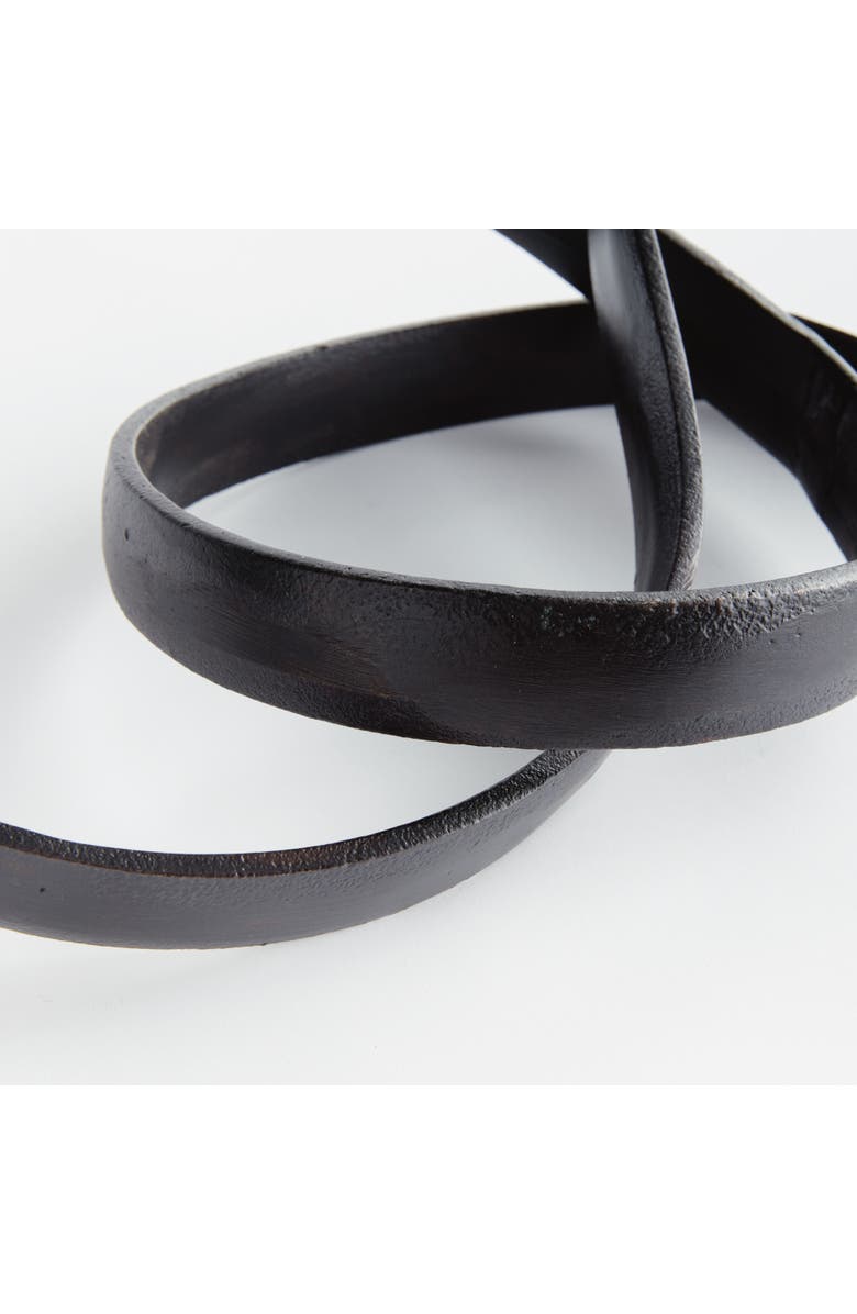 Napa Home & Garden Canute Cast Aluminum Modern Abstract Sculptural Figurine 10" x 16.5", Alternate, color, Black