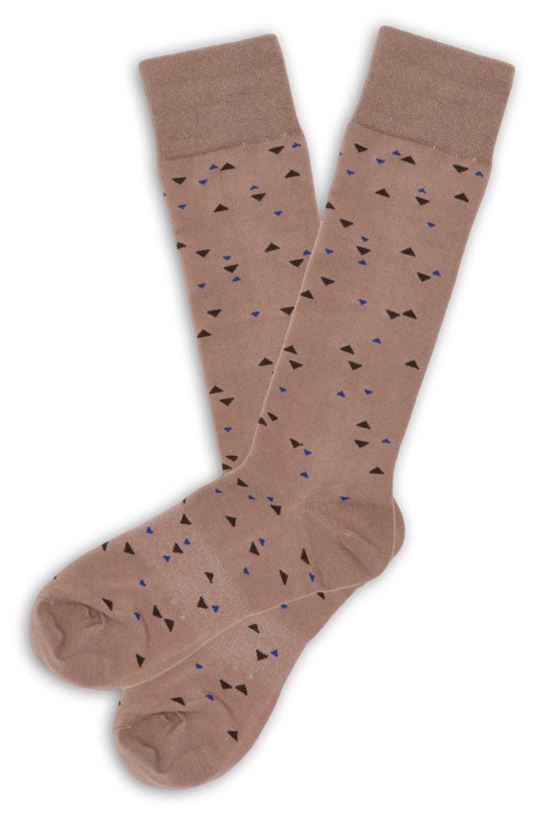 Buster Mid-Calf Premium Novelty Dress Socks, Alternate, color, TAN / FAWN