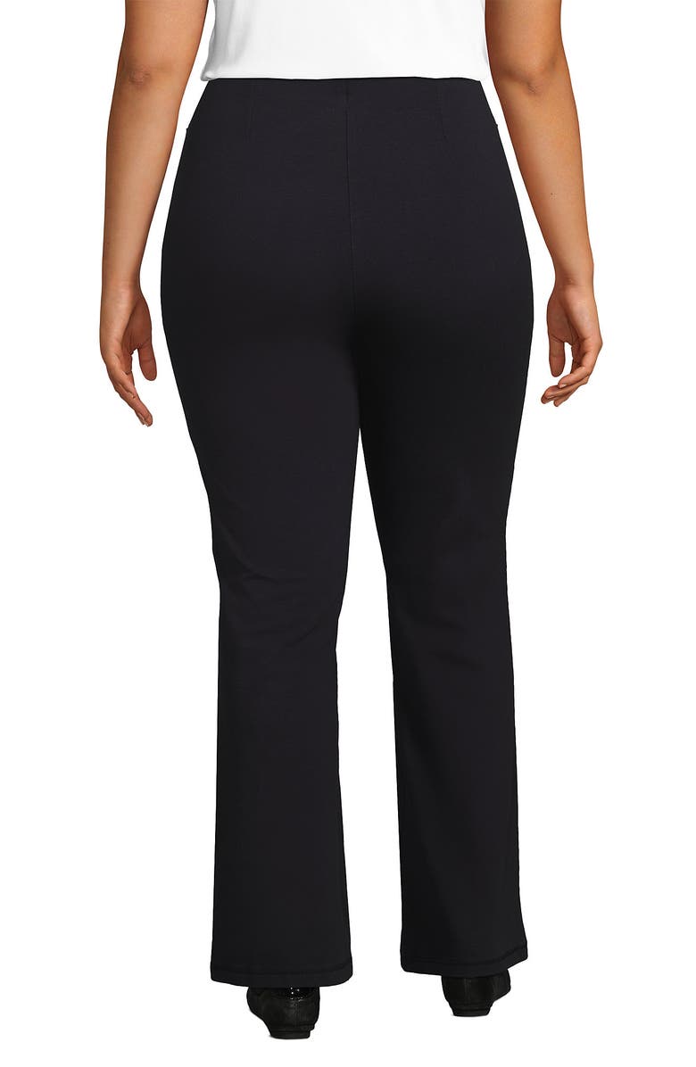 Lands' End Starfish High Rise Pintuck Bootcut Pants, Alternate, color, Black