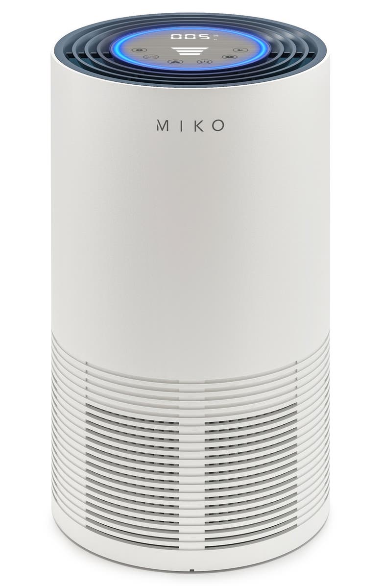 MIKO Air Purifier True HEPA with Air Sensor - Covers Up to 970 Sq. Ft., Main, color, White