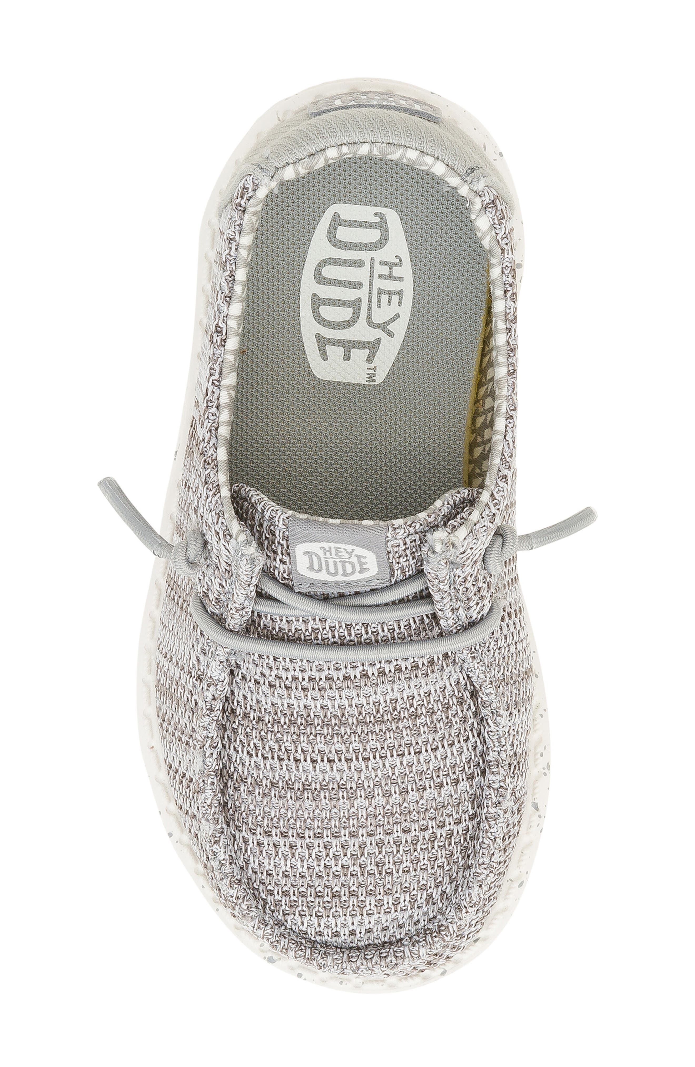 Hey Dude Kids' Wally Stretch Sox Slip-On, Alternate, color, Grey