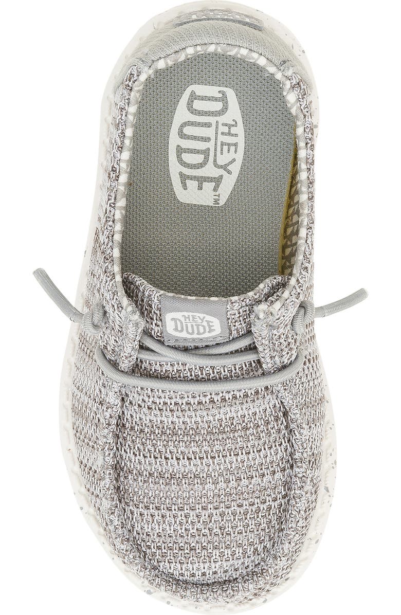 Hey Dude Kids' Wally Stretch Sox Slip-On, Alternate, color, Grey