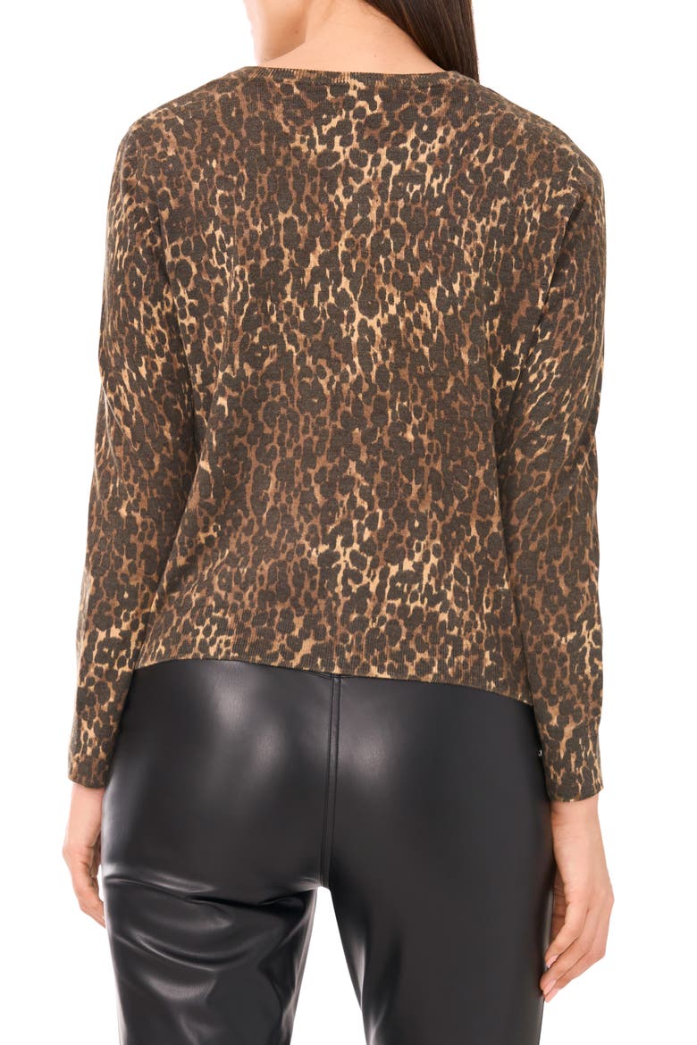 Leopard Print Cardigan, Alternate, color, GOLDEN SAND HEATHER