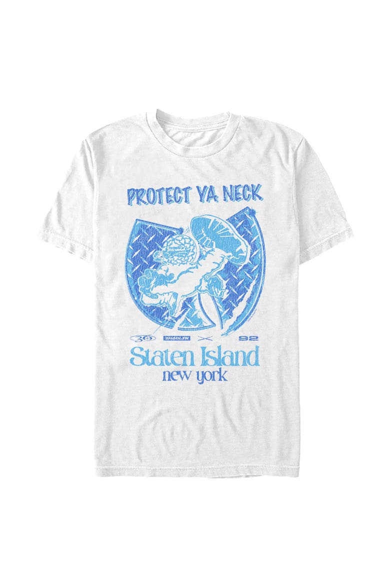 Men's Wu-Tang Clan Protect Ya Neck Staten Island  Graphic T-Shirt, Main, color, White