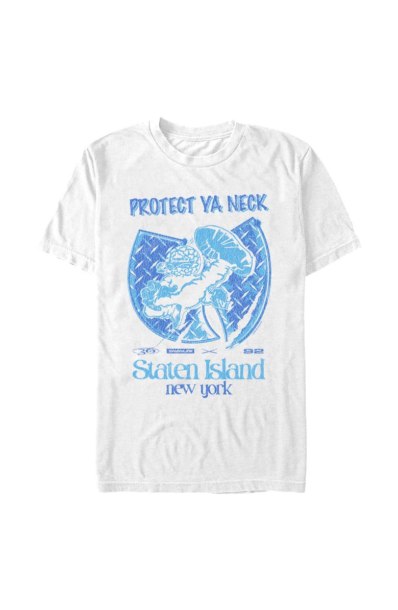 Wu-Tang Clan Men's Wu-Tang Clan Protect Ya Neck Staten Island Graphic T-Shirt, Main, color, White