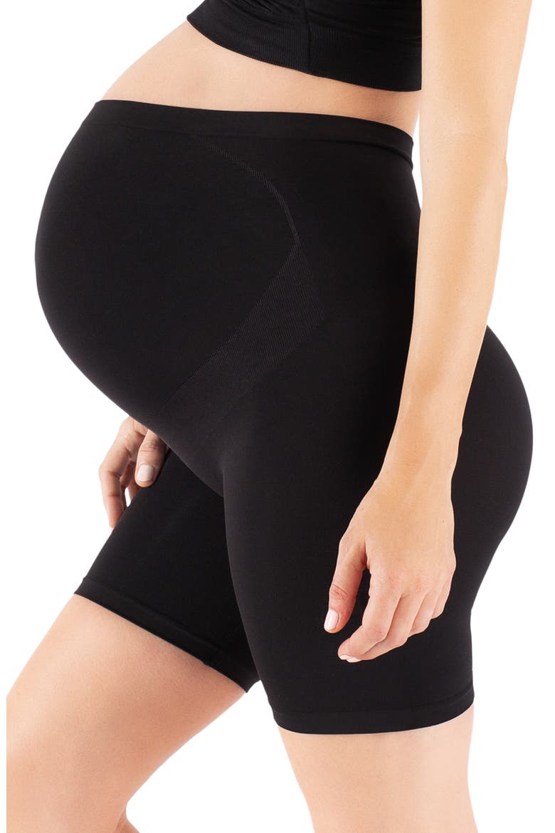 Thighs Disguise® Maternity Support Shorts, Alternate, color, BLACK