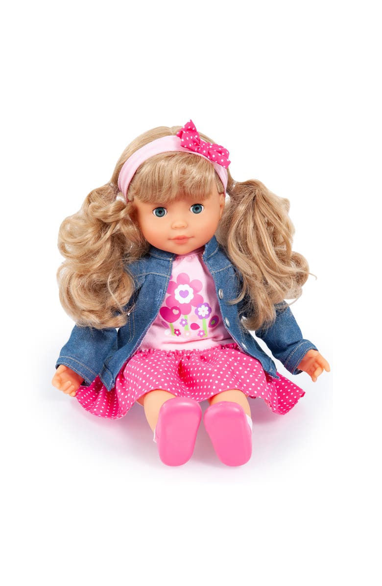Bayer Design Bayer My First Charlene - 16" Sounds Doll - Kissing & Laughing Sounds, Jean Jacket, Pink & Flowers, Soft Body Doll, Kids Toy, Ages 3+, Alternate, color, Multicolored