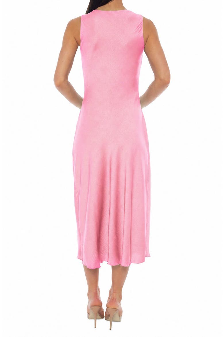 Crepe Satin Cowl Neck Midi Dress, Alternate, color, ROSE