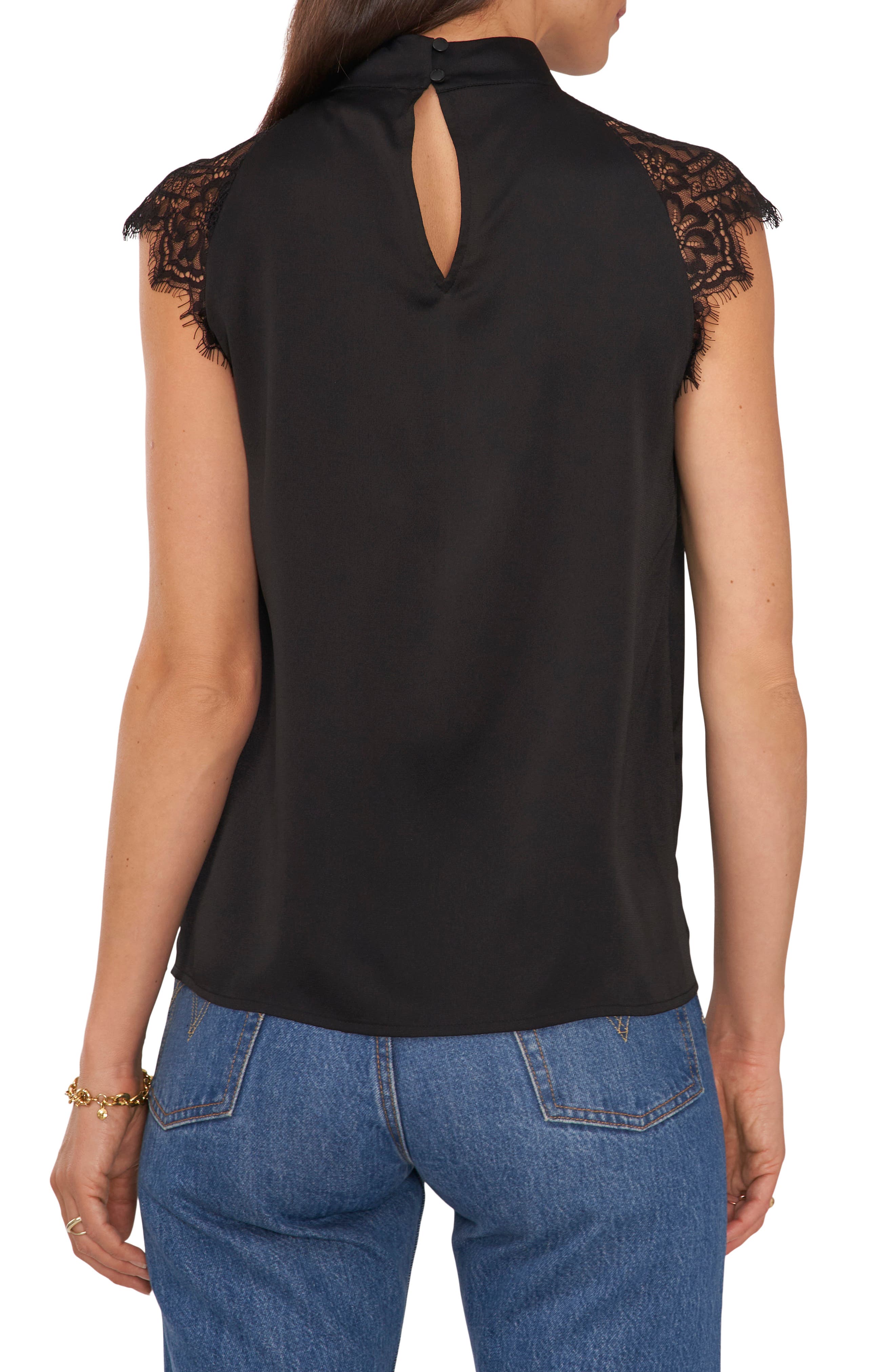Lace Cap Sleeve Blouse - image 2
