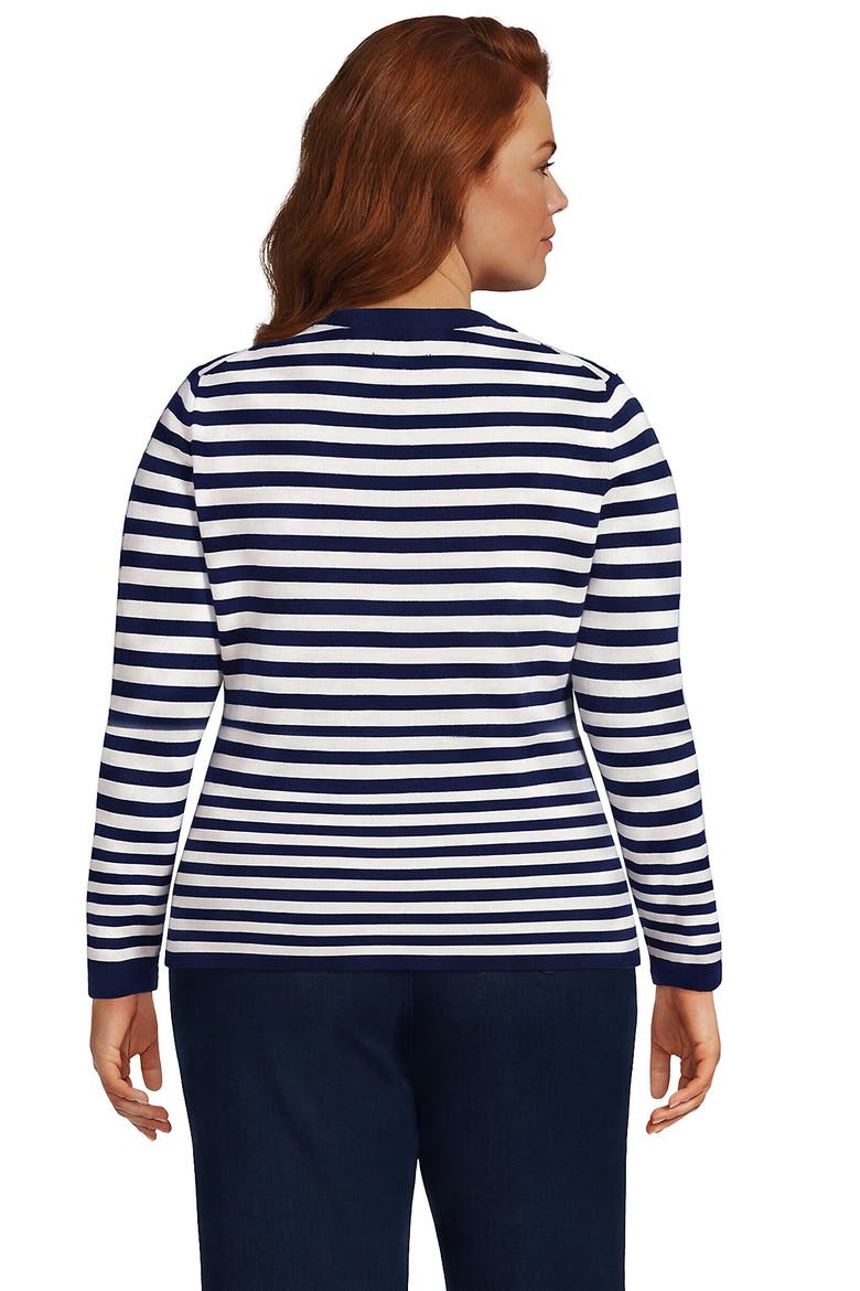 Cashmere Sweater, Alternate, color, Deep Sea Navy/Ivory Stripe