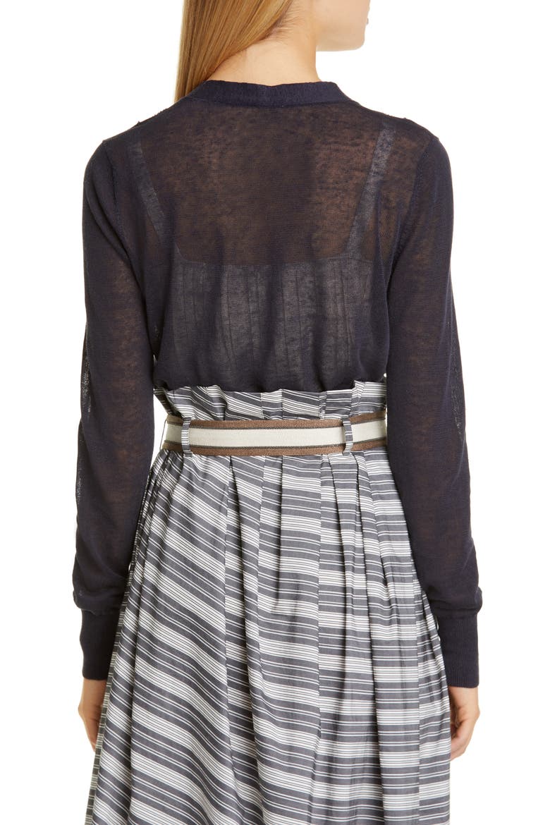 Floral Embroidered Cardigan, Alternate, color, MIDNIGHT