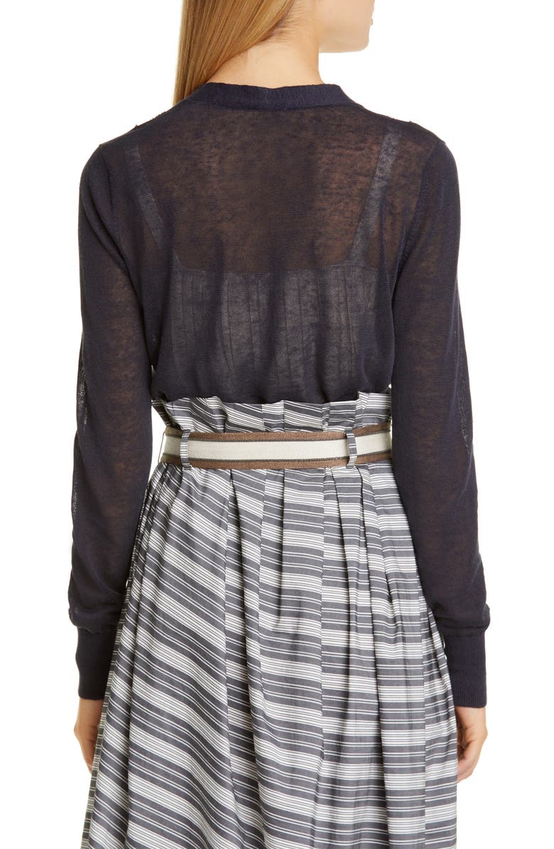 Brunello Cucinelli Floral Embroidered Cardigan, Alternate, color, 