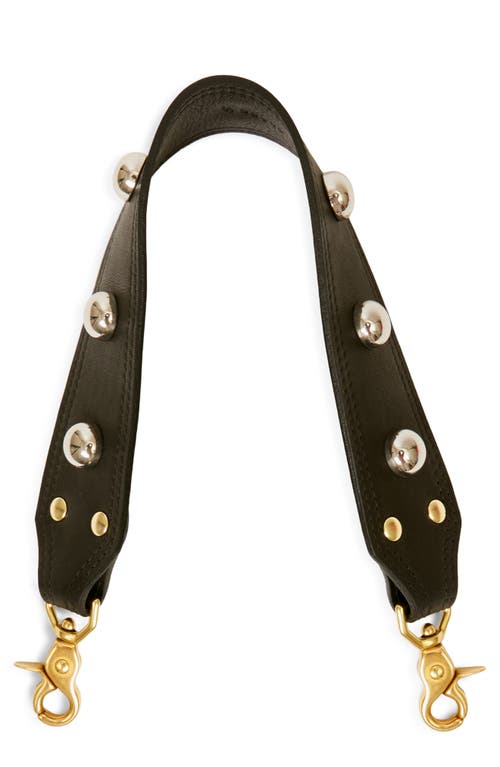 Clare V . Studded Leather Crossbody Strap In Neutral