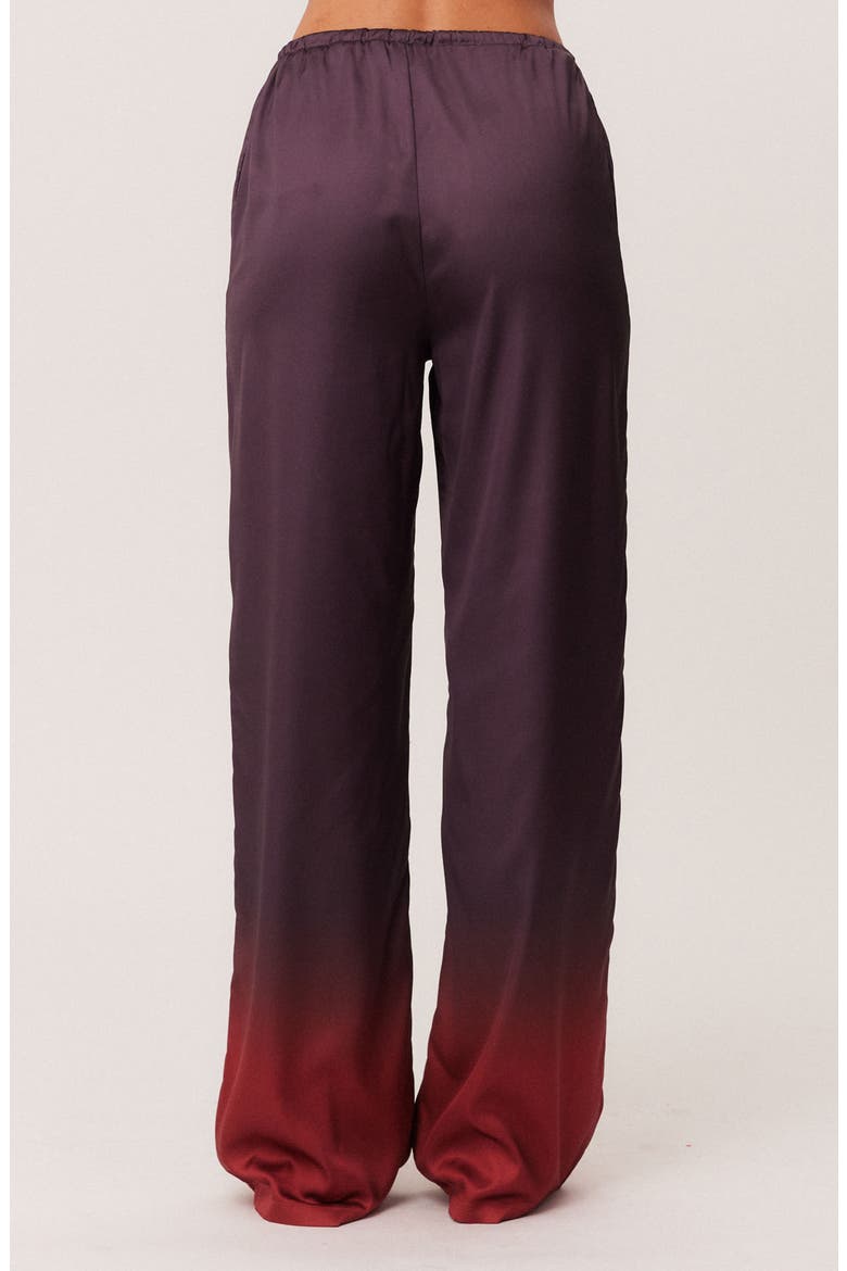 Amaya Satin Pants, Alternate, color, PLUM OMBRE