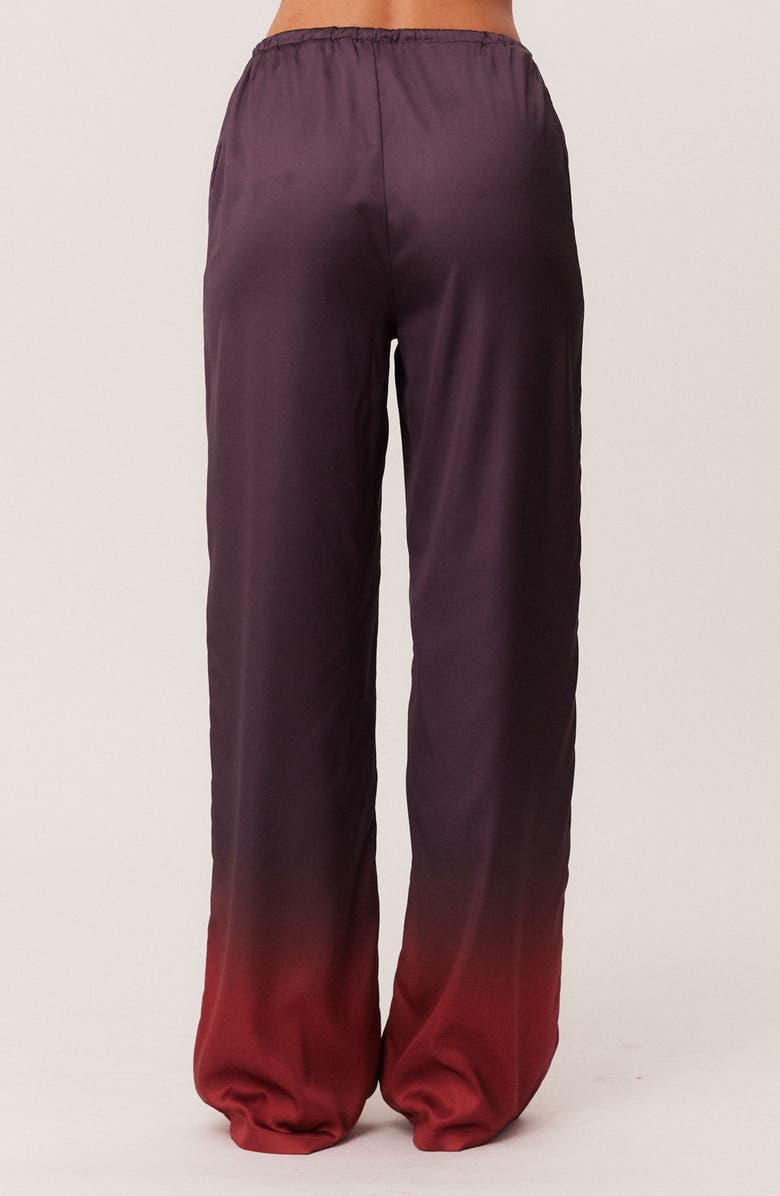SNDYS Amaya Satin Pants, Alternate, color, Plum Ombre