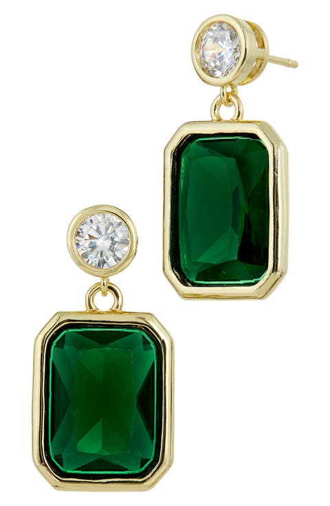 Bold CZ Drop Earrings