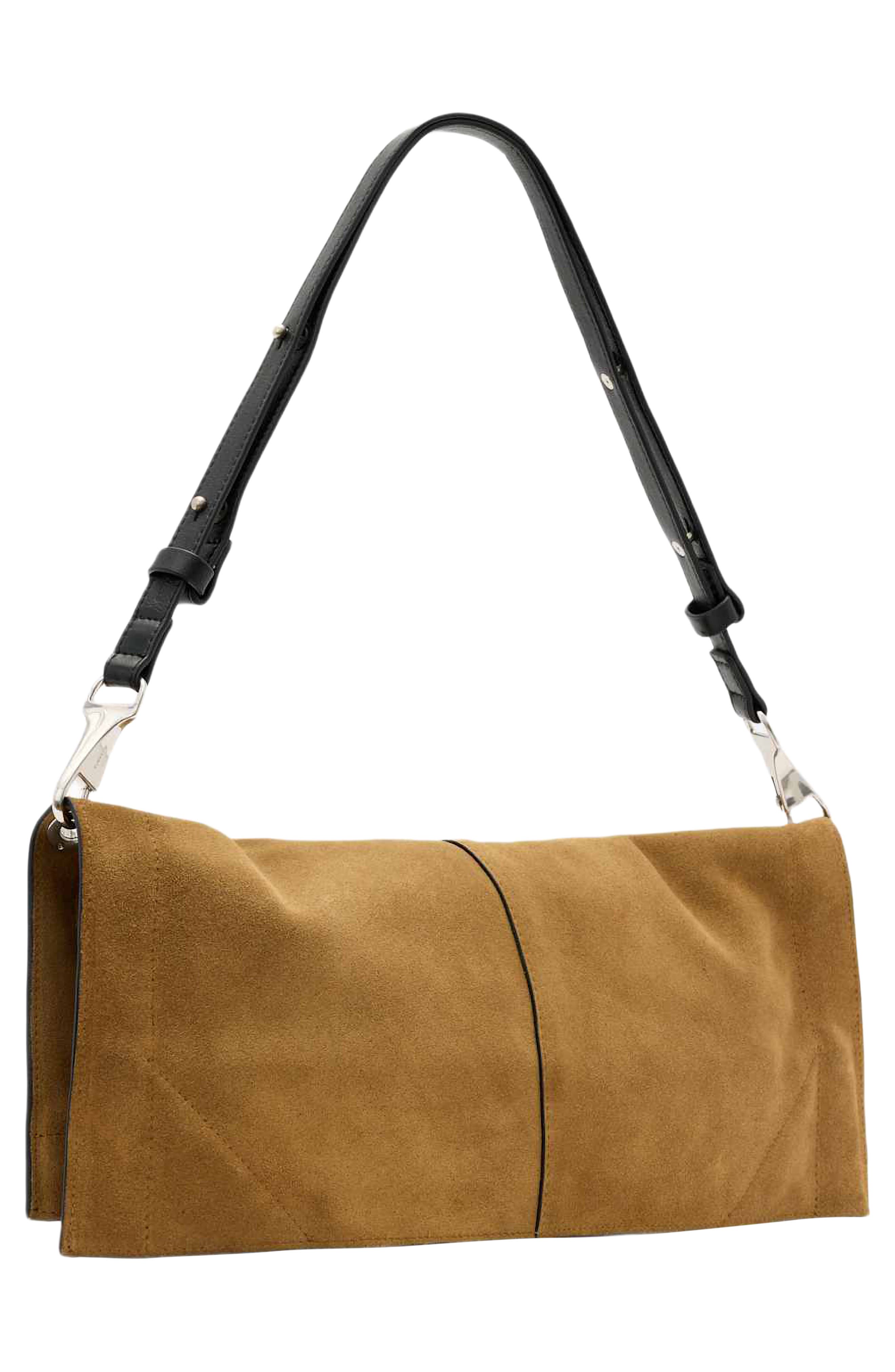 Lutece Leather Shoulder Bag, Alternate, color, WARM OLIVE BROWN