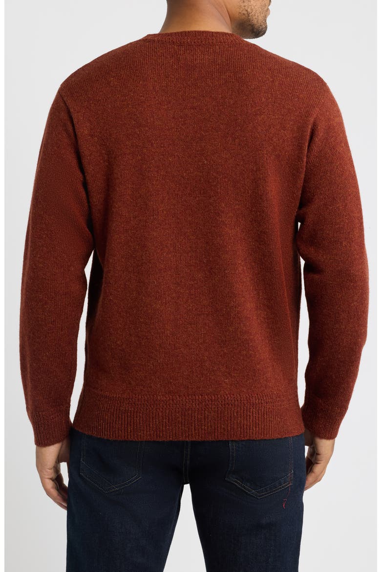 Wool Crewneck Sweater, Alternate, color, DARK RED HEATHER