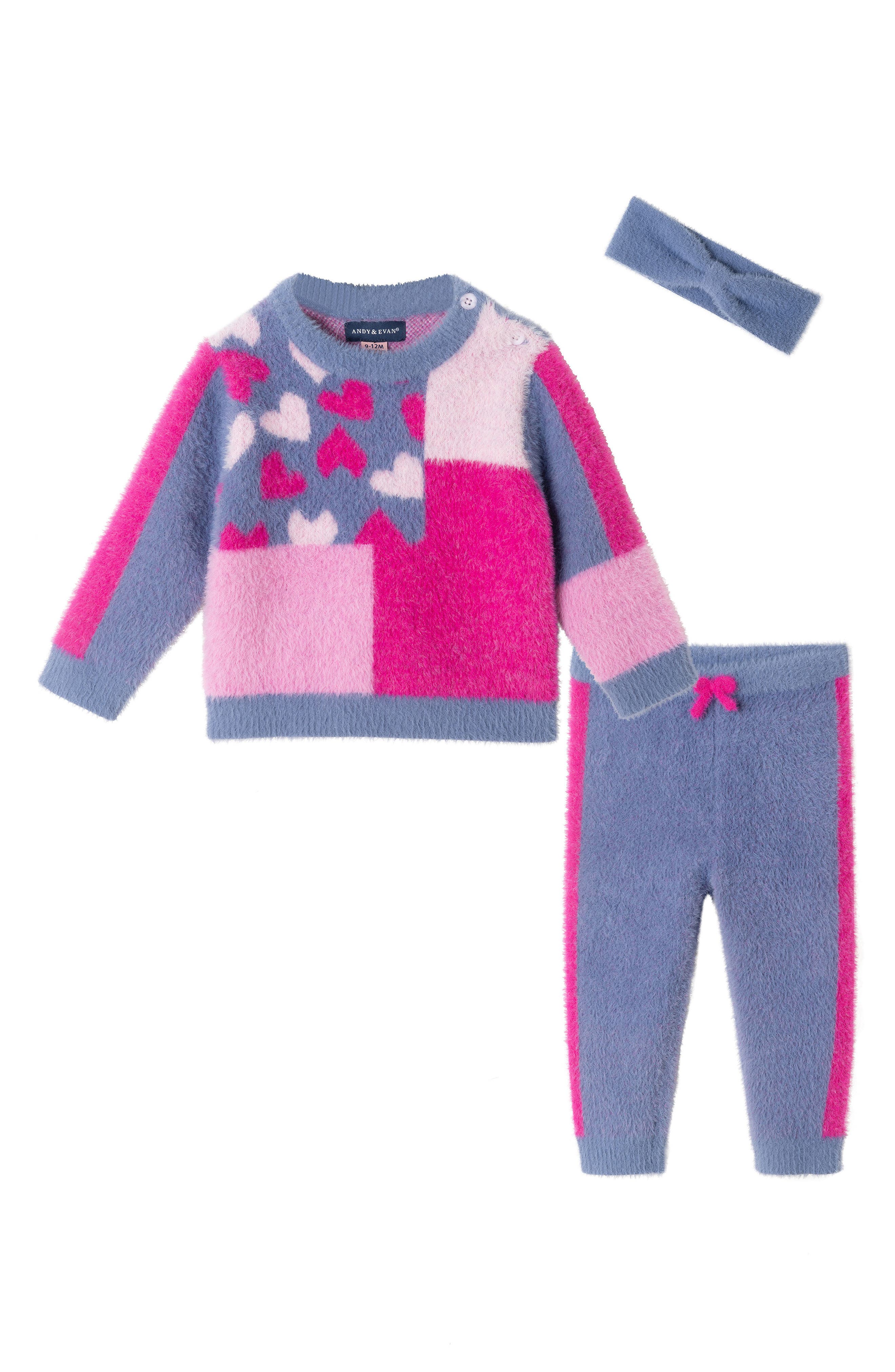 Andy & Evan Sweater, Joggers & Headband Set